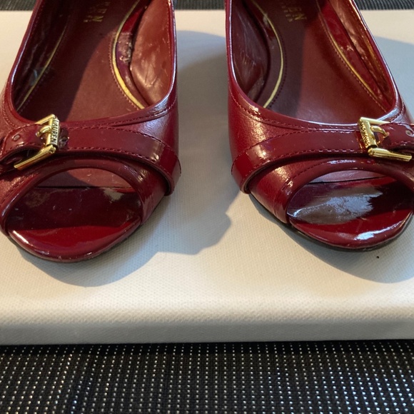 Lauren Ralph Lauren Red Peep Toes - Picture 2 of 6